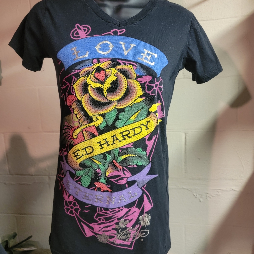 Ed Hardy Size 14 Short Sleeve Shirt